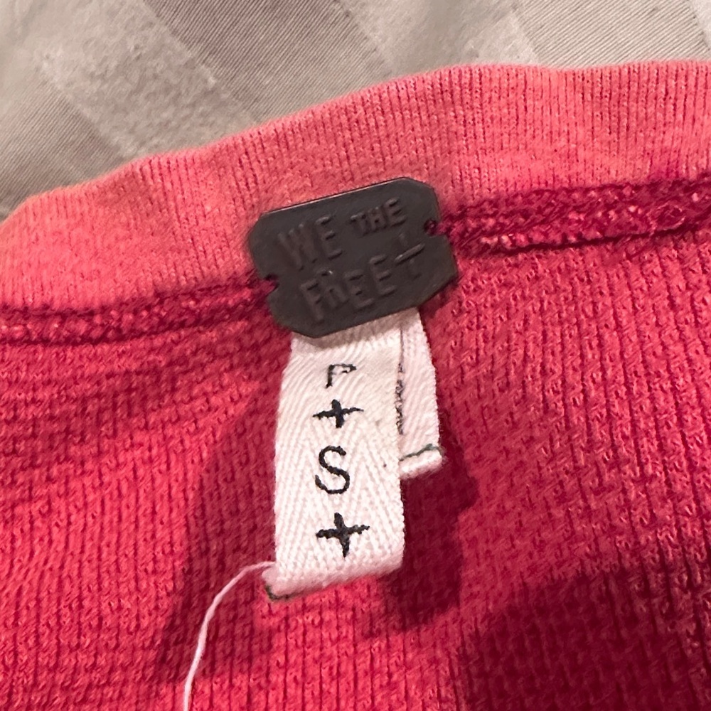 We The Free Vibrant Red Knit Top